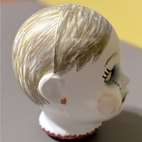 Creepy Baby Doll Head One of a Kind Hand Crafted - Picture 2 of 6